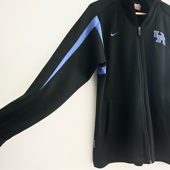 Nike Team University of Kentucky Wildcats Black Blue Fill Zip Embroidered Mens M - Picture 5 of 7
